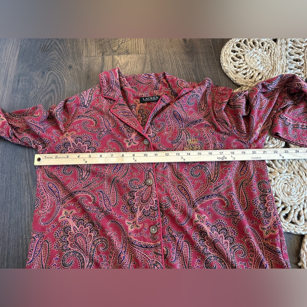 Lauren Ralph Lauren Paisley Cotton-Blend Jersey Sleep Set (Size L) - Picture 8 of 16